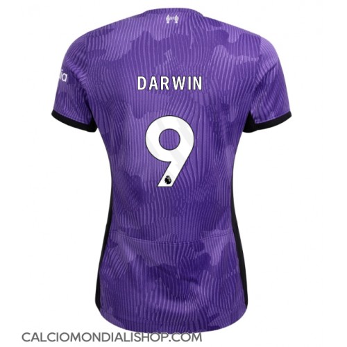 Maglie da calcio Liverpool Darwin Nunez #9 Terza Maglia Femminile 2023-24 Manica Corta